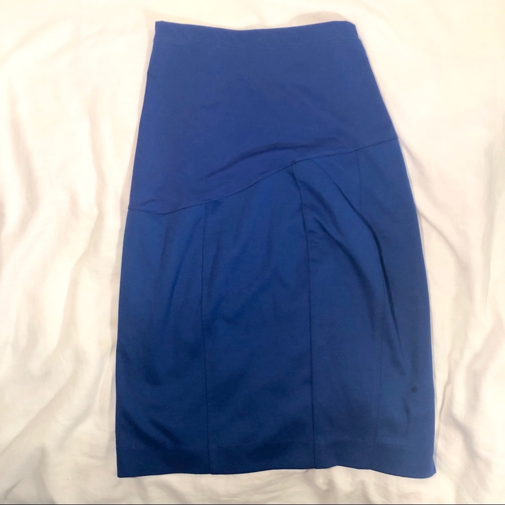 Liz Lange Maternity Skirt Blue Pencil Size XS